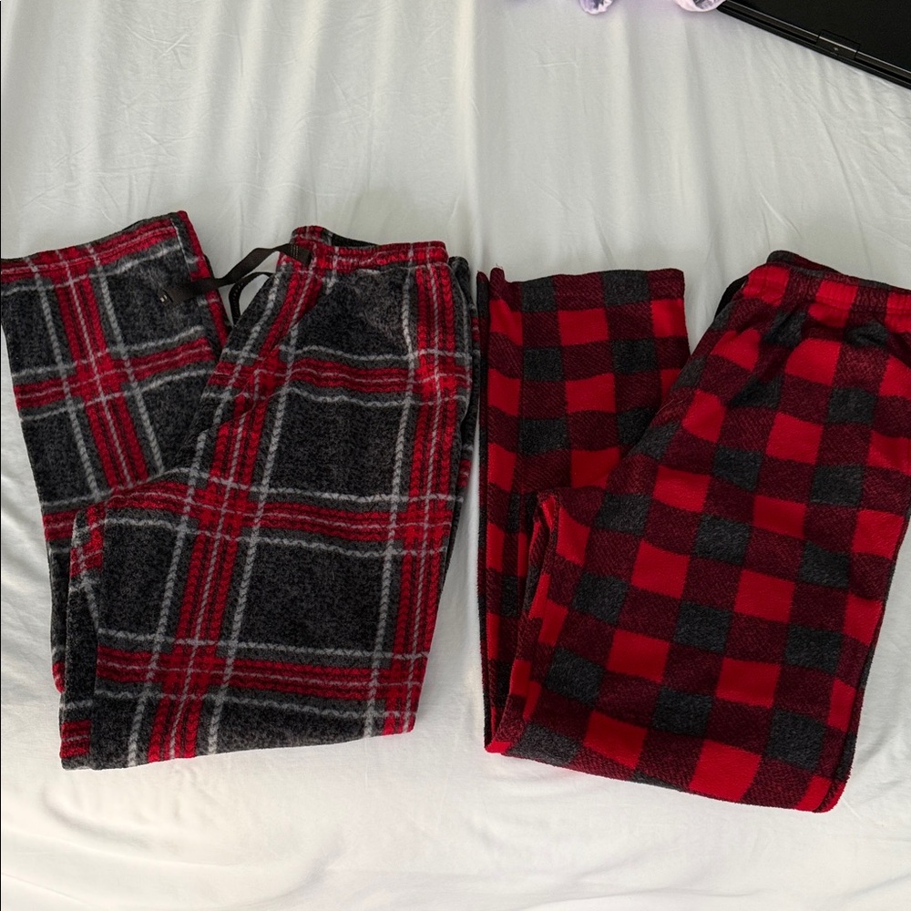 Perry Ellis Red and Black Flannel Plaid pajama pants
